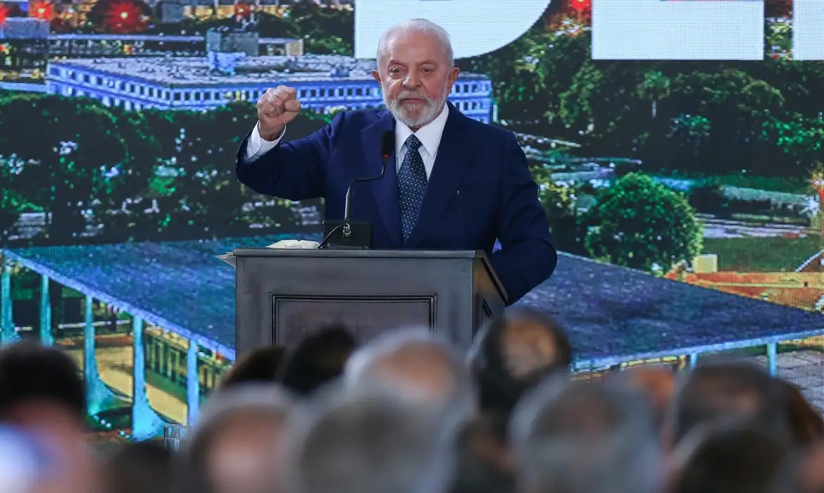 O presidente Lula, durante discurso sobre os atos golpistas.Lula Marques/Agência Brasil