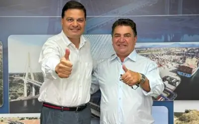 Sérgio Onofre avalia obras de peso durante reunião com Sandro Alex