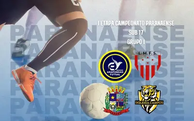 Município vai sediar jogos da 1ª etapa do Paranaense de Futsal Sub-17